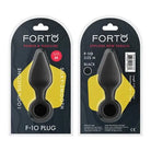 Forto F-10 Silicone Anal Plug with Pull Ring Medium Black - Anal