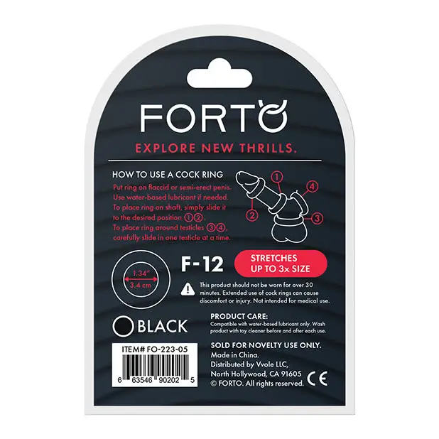 Forto F-12 Liquid Silicone Cock Ring - Cock Ring