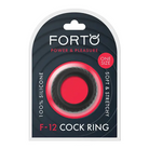 Forto F-12 Liquid Silicone Cock Ring - Black - Cock Ring