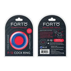 Forto F-12 Liquid Silicone Cock Ring - Blue - Cock Ring