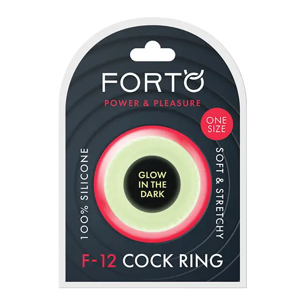 Forto F-12 Liquid Silicone Cock Ring - Glow In The Dark - Cock Ring