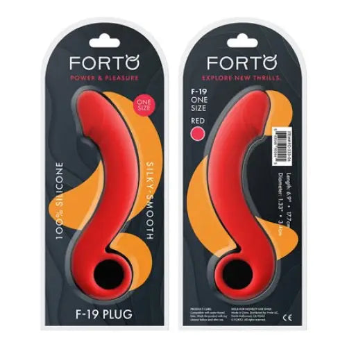 Forto F-19 Silicone Anal Plug - Red - Butt Plug