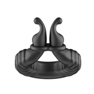 Black wireless earbud charging case with silicone textured design for Forto F-24 Cock Ring