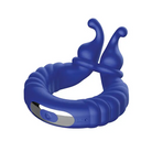 Forto F-24 silicone textured vibrating cockring with dual ends for enhanced pleasure