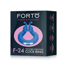 Forto F-24 rechargeable silicone textured vibrating cockring in packaging