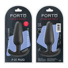 Forto F-31 Silicone Anal Plug - Black / Large - Butt Plug