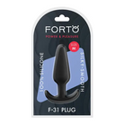 Forto F-31 Silicone Anal Plug - Black / Medium - Butt Plug