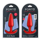 Forto F-31 Silicone Anal Plug - Red / Large - Butt Plug