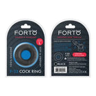 Forto F-33 Liquid Silicone Cock Ring - Black / Large - Cock Ring