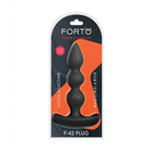 Forto F-42 Spiral Beads Silicone Anal Plug - Black - Anal Beads