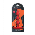 Forto F-42 Spiral Beads Silicone Anal Plug - Red - Anal Beads