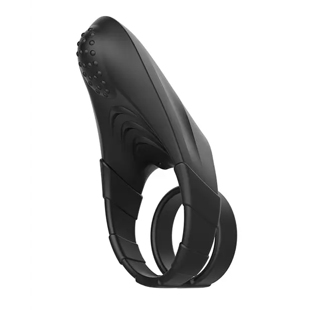 Forto F-48 Rechargeable Silicone Perineum Vibrating Double Cock Ring - Cock Ring