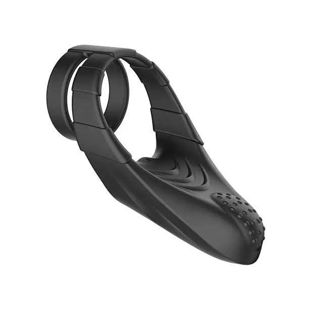 Forto F-48 Rechargeable Silicone Perineum Vibrating Double Cock Ring - Cock Ring