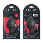 Forto F-60 Spade Silicone Anal Plug - Black / Large - Butt Plug