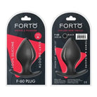 Forto F-60 Spade Silicone Anal Plug - Black / Medium - Butt Plug