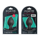 Forto F-63 Rattler Spade Silicone Anal Plug - Black / Small - Butt Plug