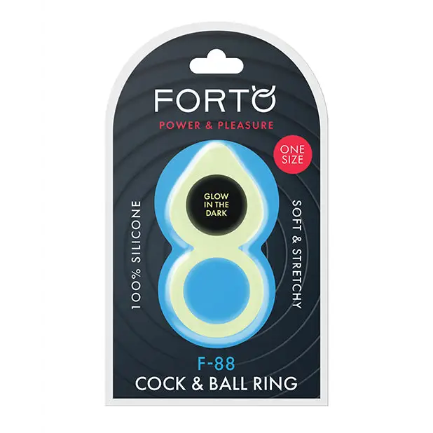 Forto F-88 Liquid Silicone Cock & Ball Ring - Glow In The Dark - Cock Ring