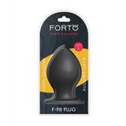 Forto F-98 Cone Silicone Anal Plug - Black / Large - Butt Plug