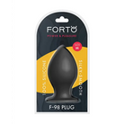 Forto F-98 Cone Silicone Anal Plug - Black / Medium - Butt Plug