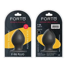 Forto F-98 Cone Silicone Anal Plug - Black / Small - Butt Plug