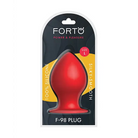 Forto F-98 Cone Silicone Anal Plug - Red / Large - Butt Plug