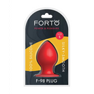 Forto F-98 Cone Silicone Anal Plug - Red / Small - Butt Plug