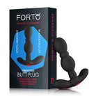 Forto Vibrating Anal Plug Rechargeable Silicone - Black - Powered Butt Plug