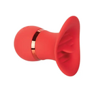 French Kiss Charmer - Red: Sleek red plastic knob with metal handle for ultimate charm