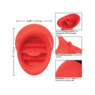 French Kiss Charmer - Red plastic ear plug with a hole for unique and comfortable usage