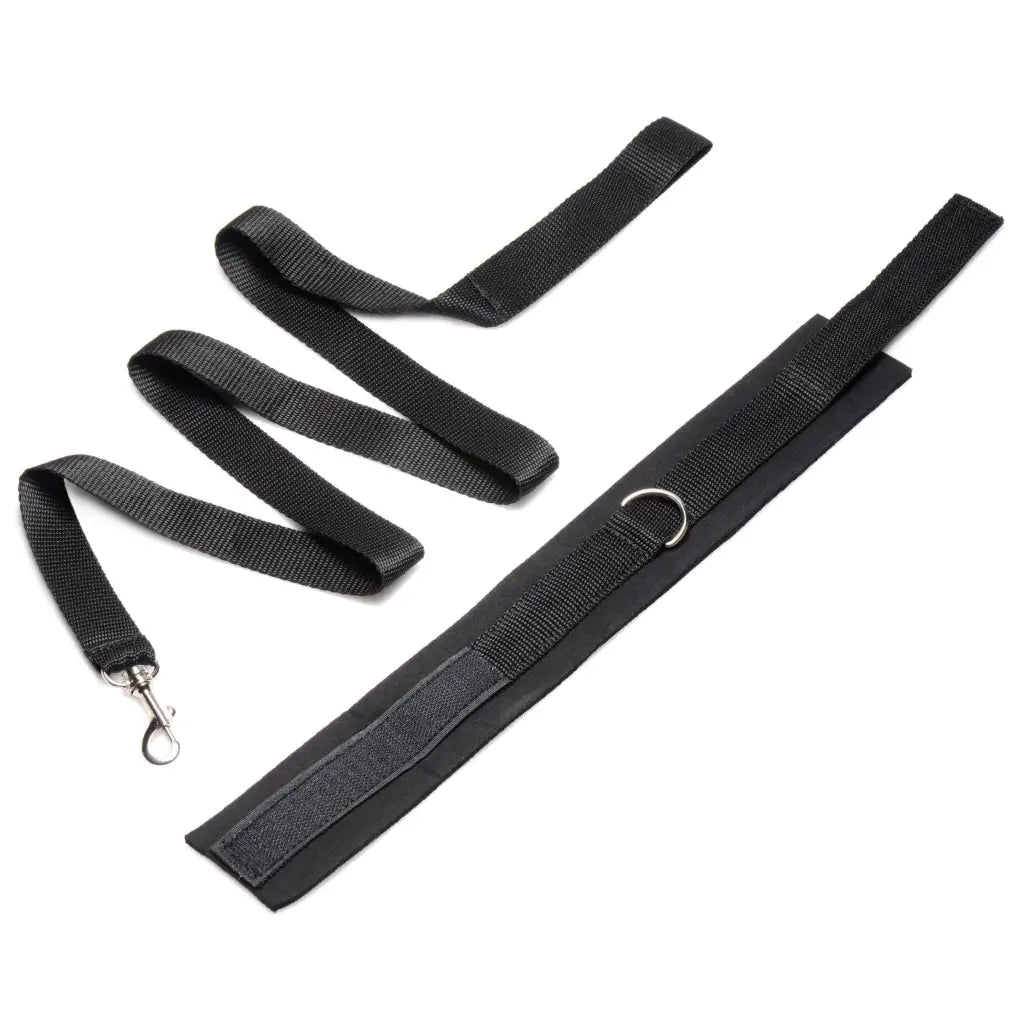 Frisky Leash and Collar Set Black Frisky 46 Inch Leash And Collar Set at the Haus of Shag