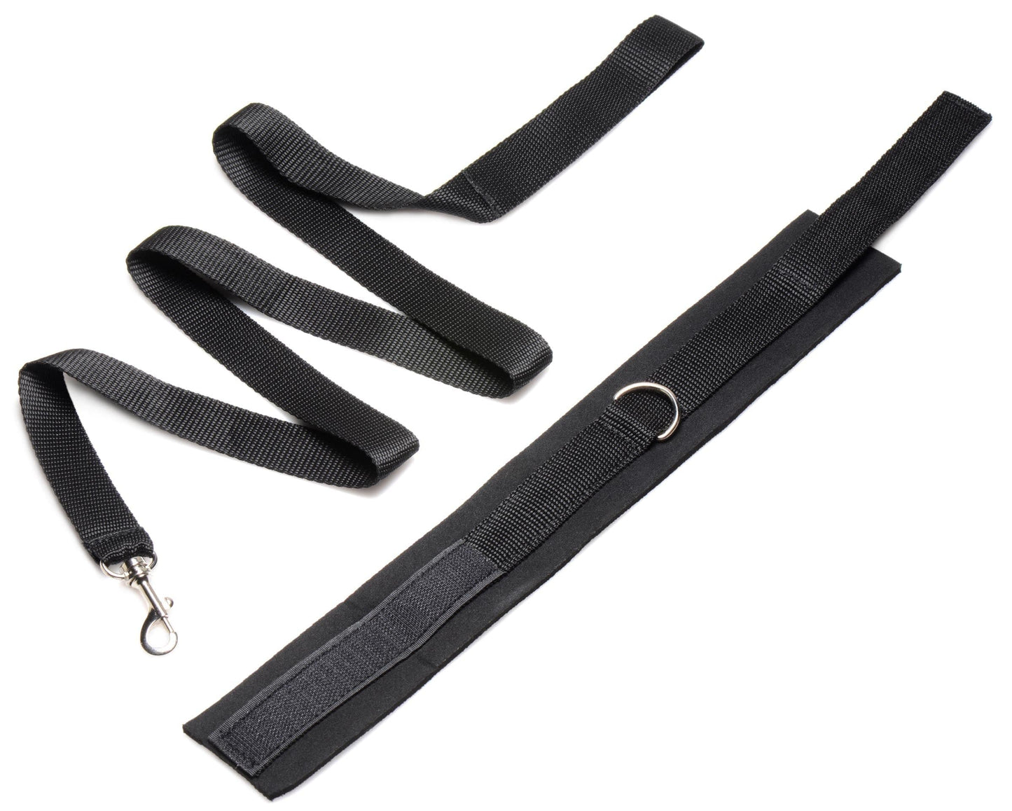 Frisky Leash and Collar Set Black Frisky 46 Inch Leash And Collar Set at the Haus of Shag