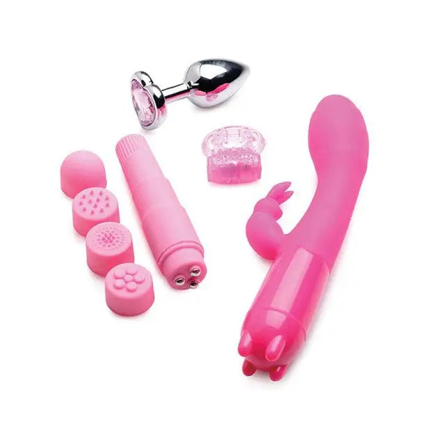 Frisky Vibrator Kit Pink Frisky Passion Deluxe Kit with Heart Gift Box at the Haus of Shag