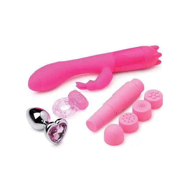 Frisky Vibrator Kit Pink Frisky Passion Deluxe Kit with Heart Gift Box at the Haus of Shag