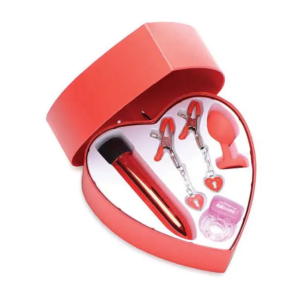 Frisky Vibrator Kit Red Frisky Passion Heart Gift Set at the Haus of Shag