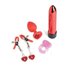 Frisky Vibrator Kit Red Frisky Passion Heart Gift Set at the Haus of Shag