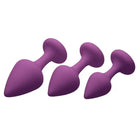 Purple silicone anal plugs set from ’Frisky Purple Pleasures’ collection