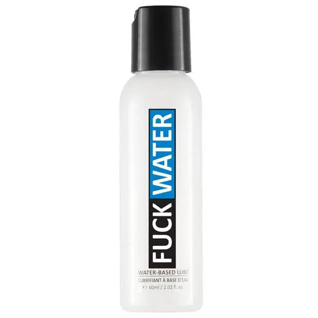 Fuck Water Hybrid Lubricant: White bottle of water-based Fuck Water brand lubricant