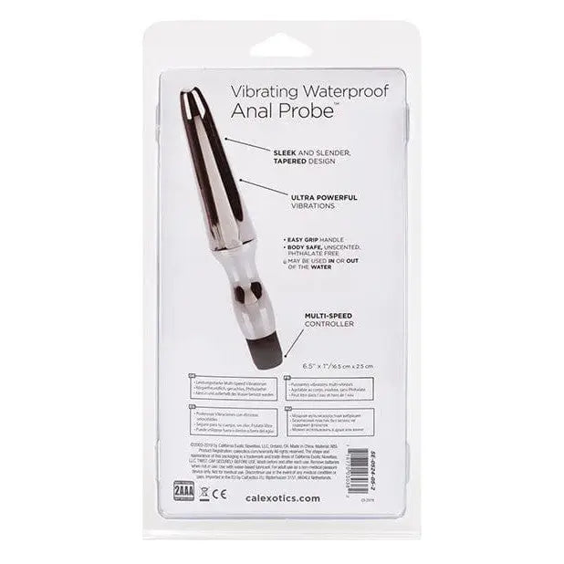 CalExotics Plug Silver Fujiko's Anal Probe Waterproof at the Haus of Shag