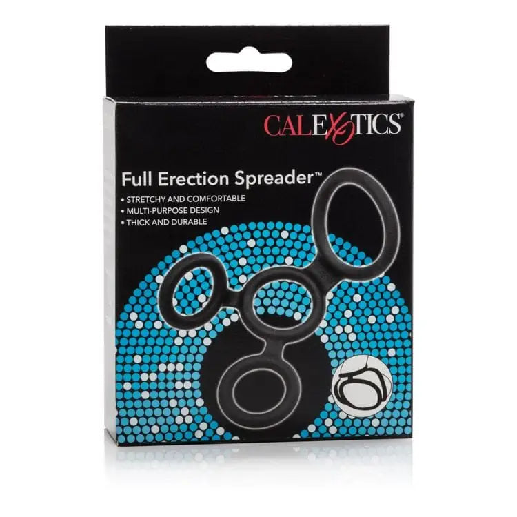 CalExotics Sextoys for Couples Full Erection Spreader Ring Black at the Haus of Shag