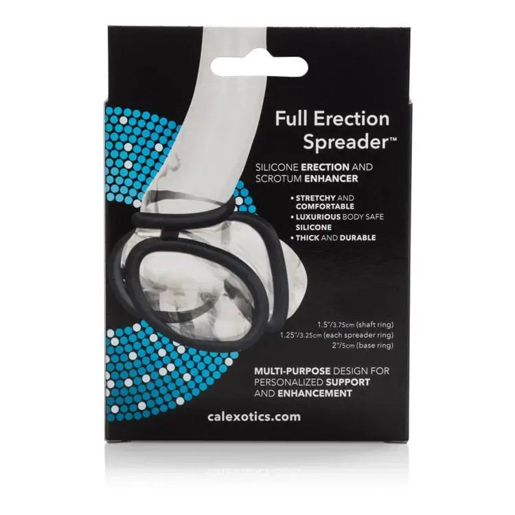 CalExotics Sextoys for Couples Full Erection Spreader Ring Black at the Haus of Shag