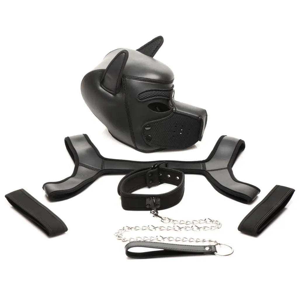 Full Pup Arsenal Set - Black - Bondage Kit