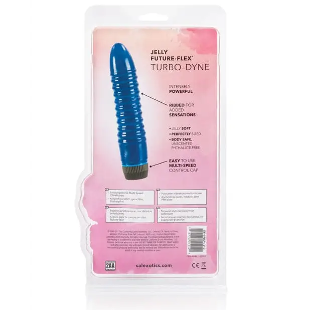 CalExotics Vibrator Future Flex Turbo Dyne Jelly - Blue at the Haus of Shag