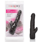 CalExotics Vibrator Futurotic Black Velvet 5" Dong W/clit Stimulator - Black at the Haus of Shag