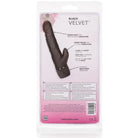 CalExotics Vibrator Futurotic Black Velvet 5" Dong W/clit Stimulator - Black at the Haus of Shag