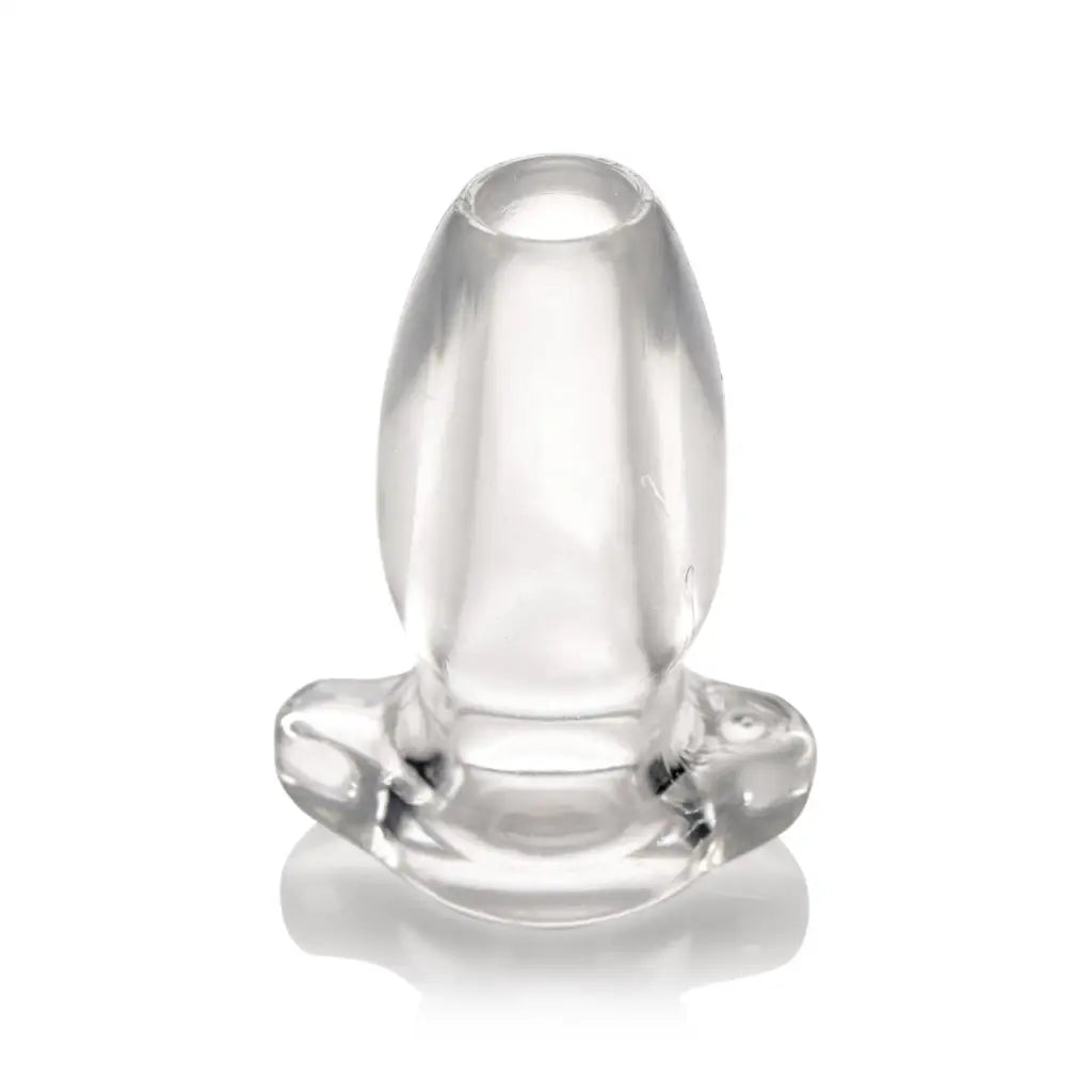 Master Series Hollow Plug Gape Glory Clear Hollow Anal Plug at the Haus of Shag