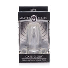 Master Series Hollow Plug Gape Glory Clear Hollow Anal Plug at the Haus of Shag