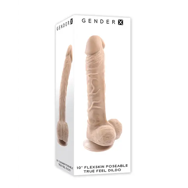 Gender X Flexskin Poseable True Feel 10’’ Dildo - Light - Dongs & Dildos