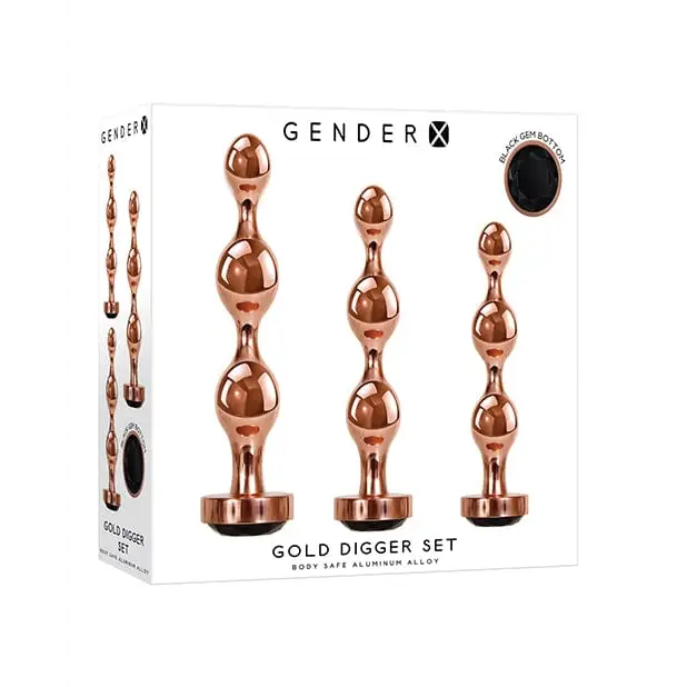 Gender X Plug Gender X Gold Digger Set - Rose Gold/black at the Haus of Shag