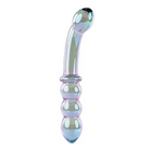 Gender X Dongs & Dildos Gender X Lustrous Galaxy Wand Dual Ended Glass Massager - Green at the Haus of Shag