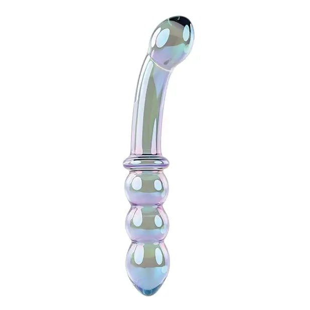 Gender X Dongs & Dildos Gender X Lustrous Galaxy Wand Dual Ended Glass Massager - Green at the Haus of Shag